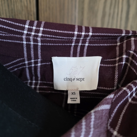 LAST CHANCE Cinq a Sept Elenna Checkered Button-Down Shirt - Picture 3 of 4